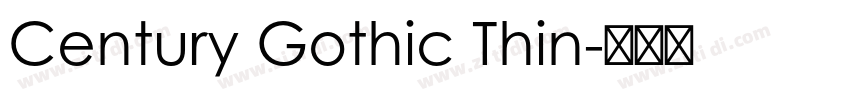 Century Gothic Thin字体转换